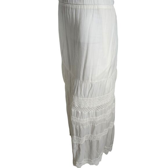 Johnny Was 2X Skirt Tier Maxi Scalloped Bottom Elastic Waist Bohemian Broomstick - Picture 5 of 13